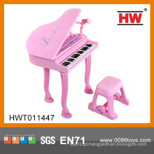 37 teclas multi-funções brinquedo instrumento musical rosa criança piano